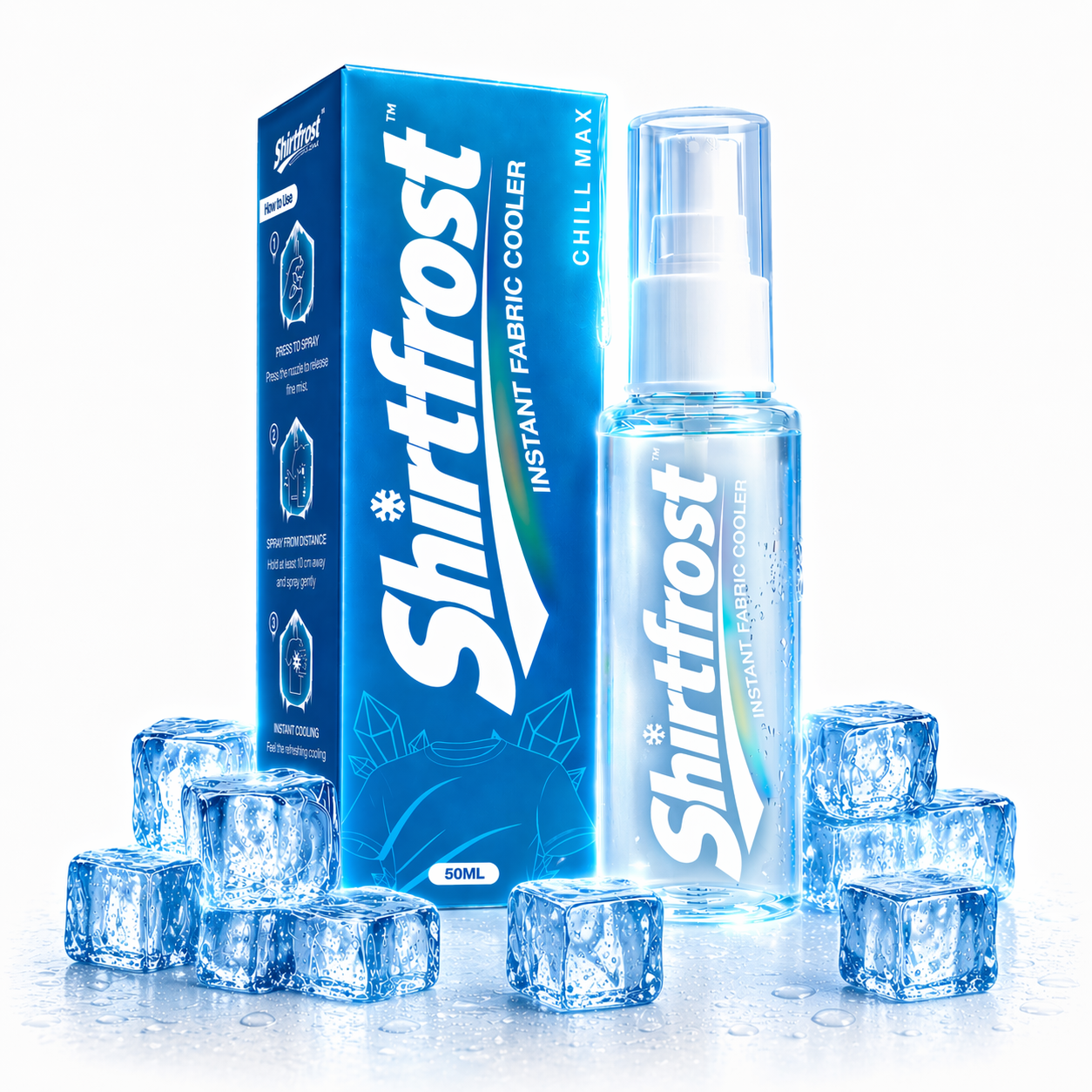 ShirtFrost Instant Fabric Cooler (Extra Strong, Chill Max, Unscented)