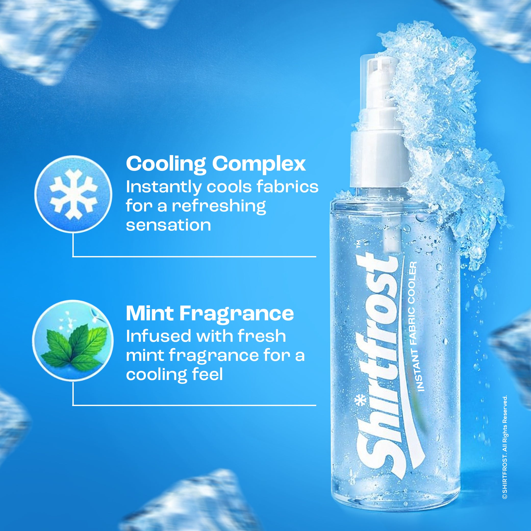 ShirtFrost Instant Fabric Cooler (Extra Strong, Chill Max, Unscented)