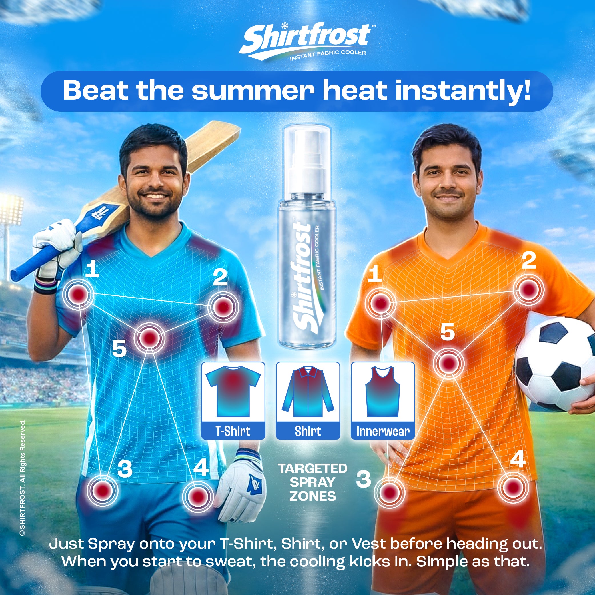 ShirtFrost Instant Fabric Cooler (Extra Strong, Chill Max, Unscented)